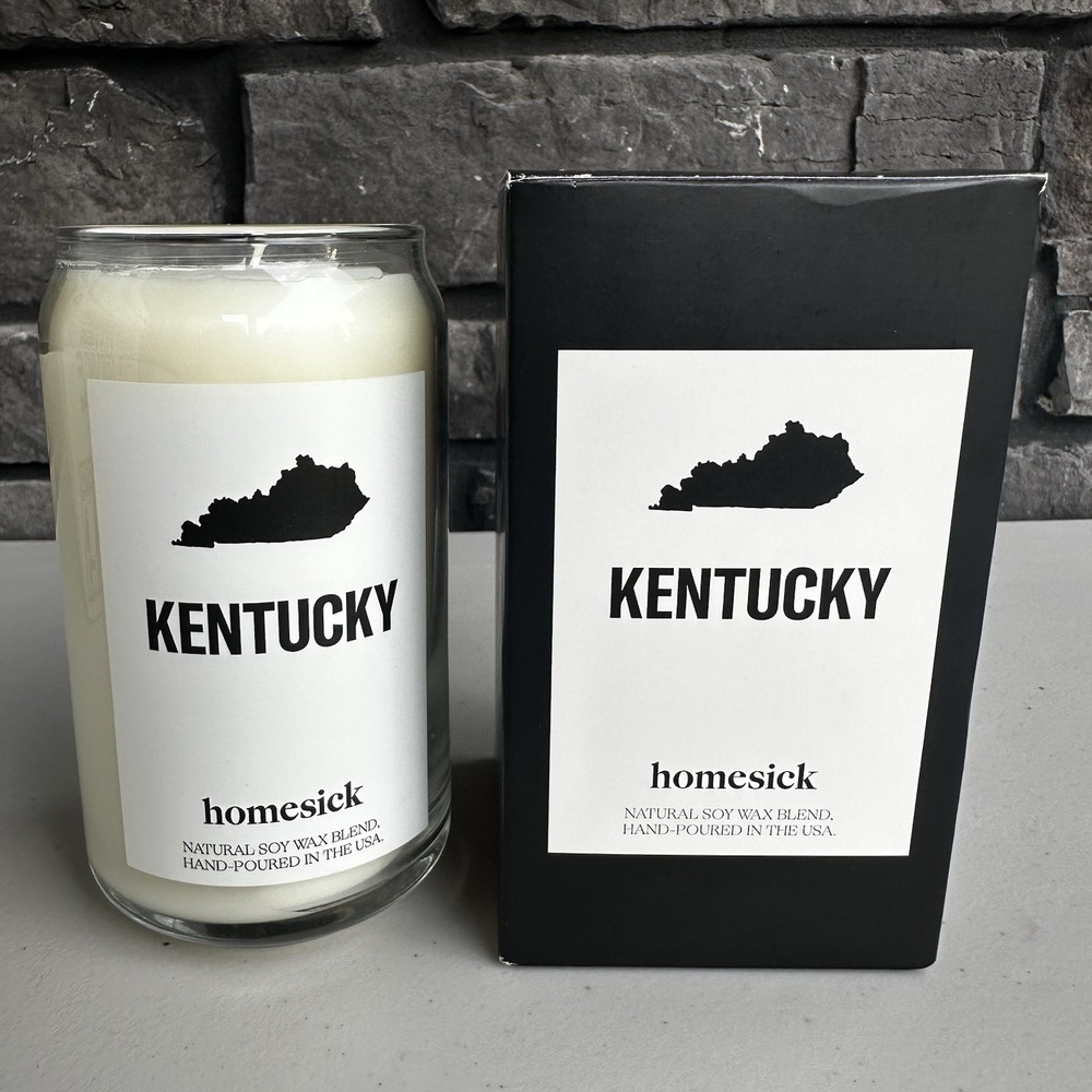 Homesick KENTUCKY Hand-Poured Scented Candle 13.75oz Made in USA Open Box NEW